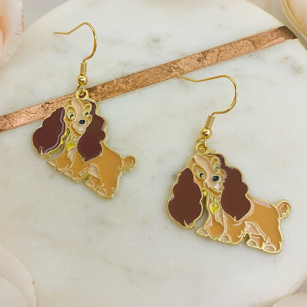 Lady From Lady & The Tramp Earrings For Sensitive Ears Nwt